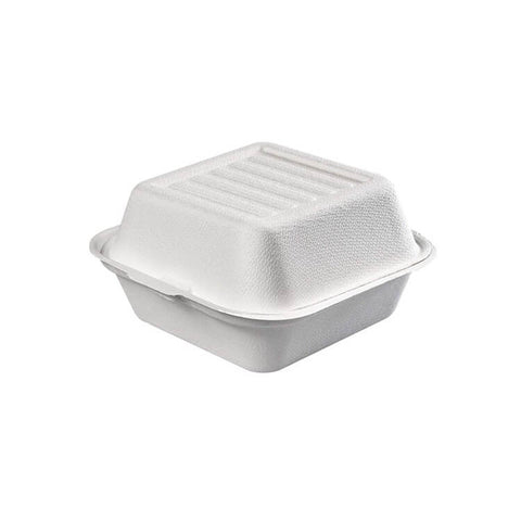 Compostable Bagasse Burger Box Large - Pack of 500