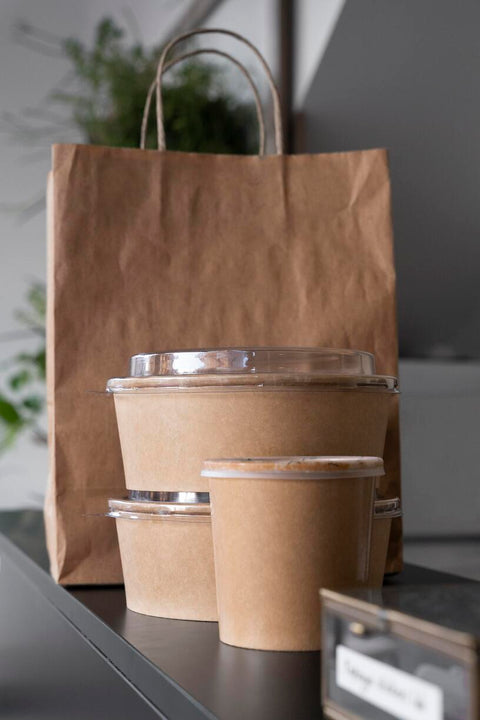 recyclable packaging for soup bowls, salad bowls